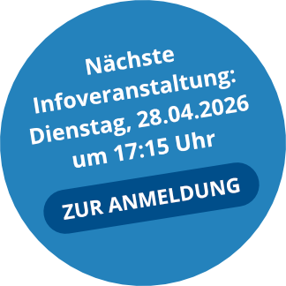 Linkbutton zur Anmeldung zur nächsten Infoveranstaltung an der Fachschule