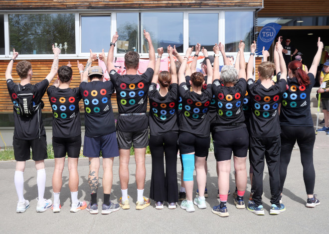 Die Teilnehmer*innen der Fachschule für Sozialwesen beim Kirnberglauf